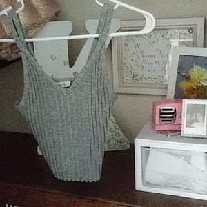 Stretchy Gray Crop Top
